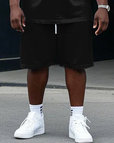 Big & Tall Graphic Floral T-Shirt Shorts Set for big men view 3
