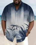 Big & Tall Hawaiian Gradient Short Sleeve Shirt for big men view 1