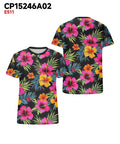 Big & Tall Pink Hawaiian Graphic T-Shirt for big men view 3
