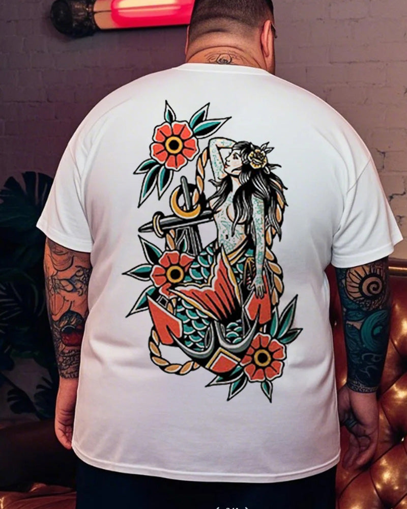 Big & Tall Graphic Streetwear T-Shirt for big men view 2