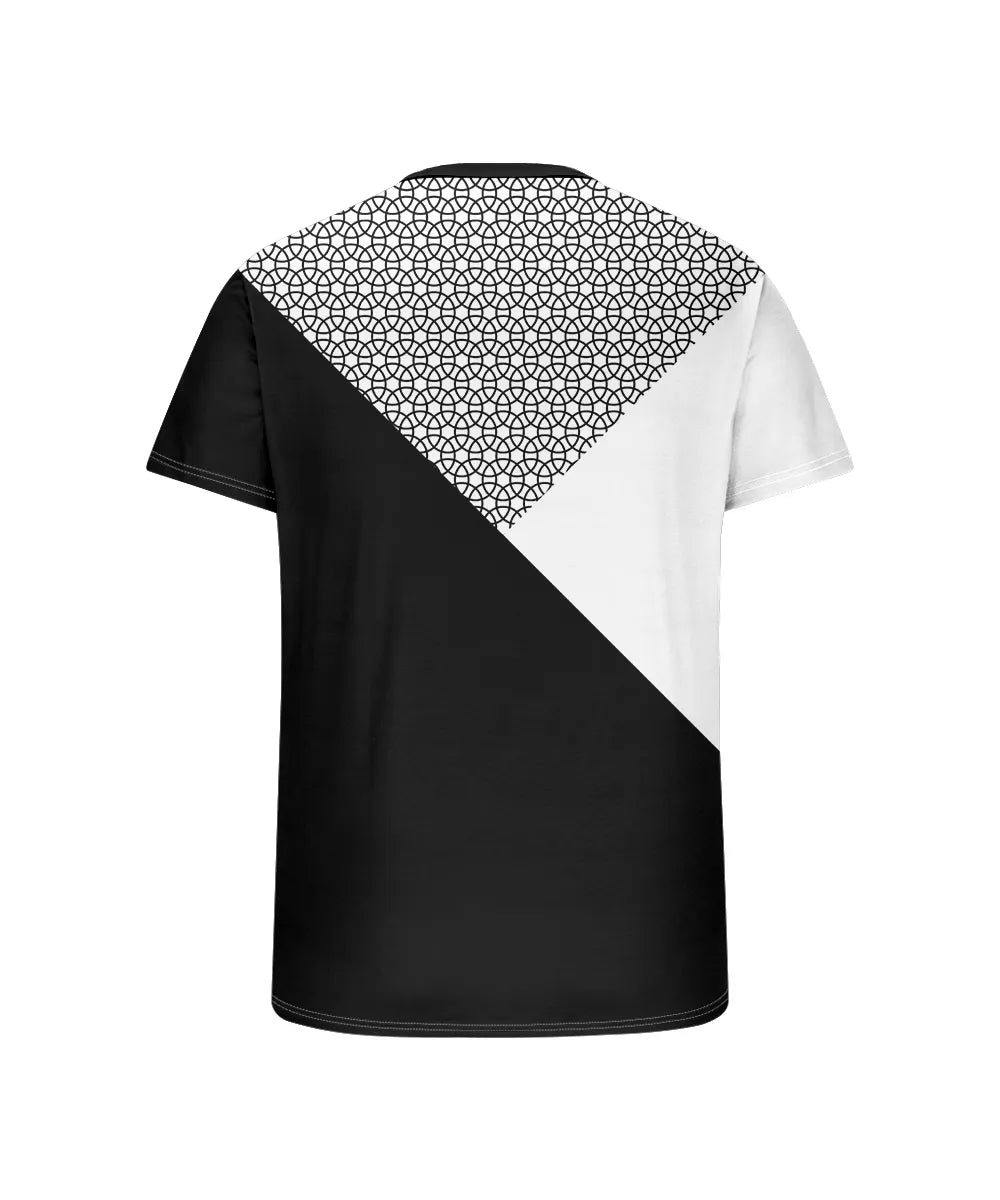 Big & Tall Black White Colorblock T-Shirt for big men view 5