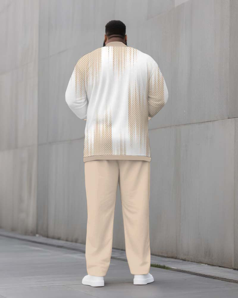 Big & Tall Striped Two-piece Set for big men view 4