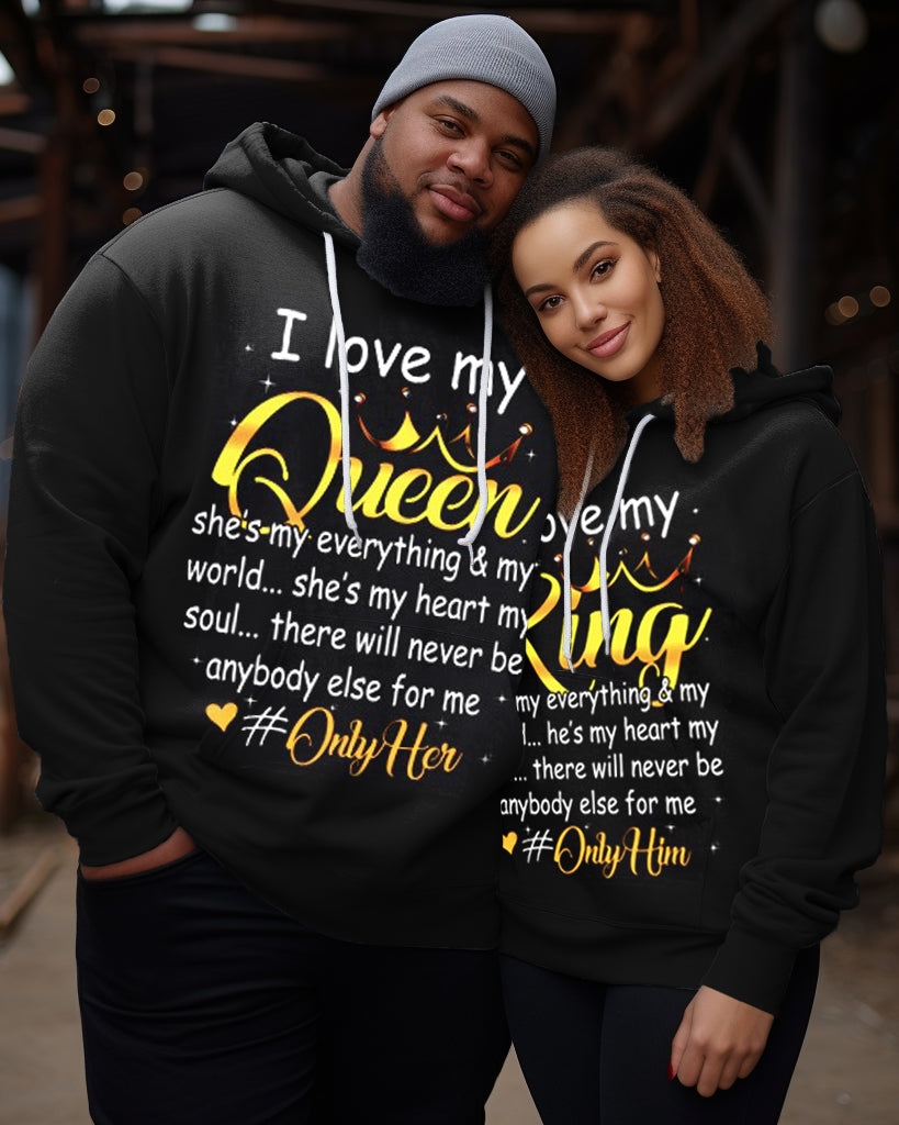 Big & Tall Graphic Hoodie Sweatpants Set for big men view 1