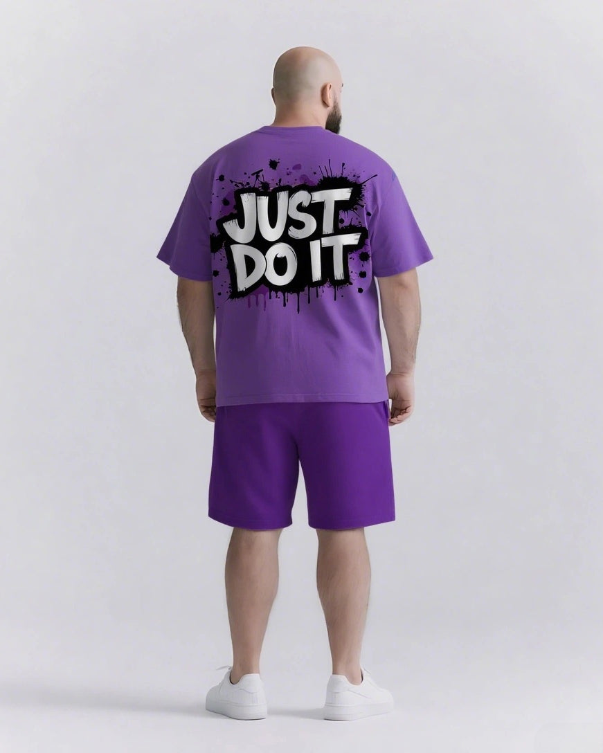 Big & Tall Graphic Streetwear Two-piece Set for big men view 9