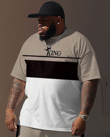 Big & Tall Graphic T-Shirt Pants Set for big men view 2