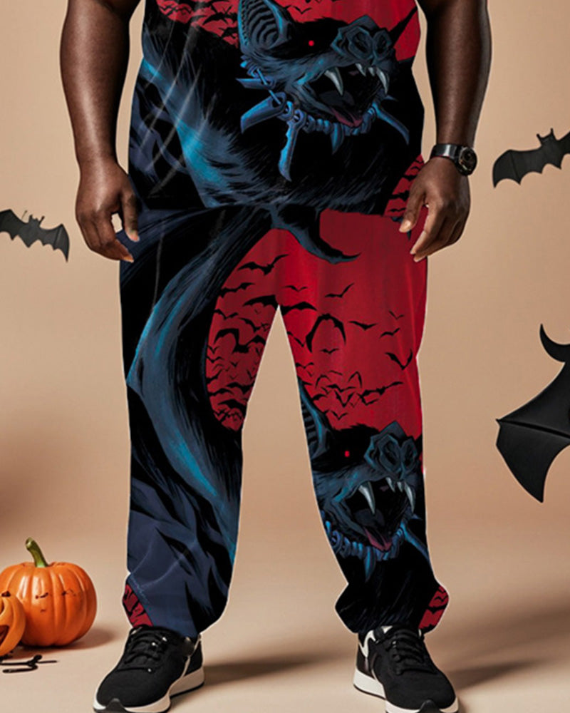 Big & Tall Graphic T-Shirt Pants Set for big men view 3