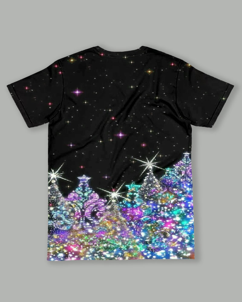 Big & Tall Graphic T-Shirt Shorts Set for big men view 3