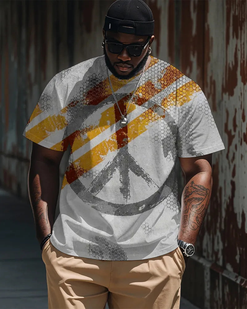 Big & Tall Graphic Graffiti Streetwear T-Shirt for big men