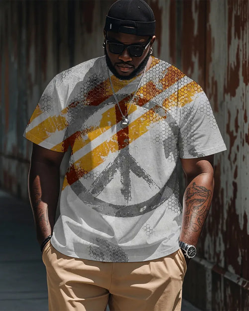 Big & Tall Graphic Graffiti Streetwear T-Shirt for big men