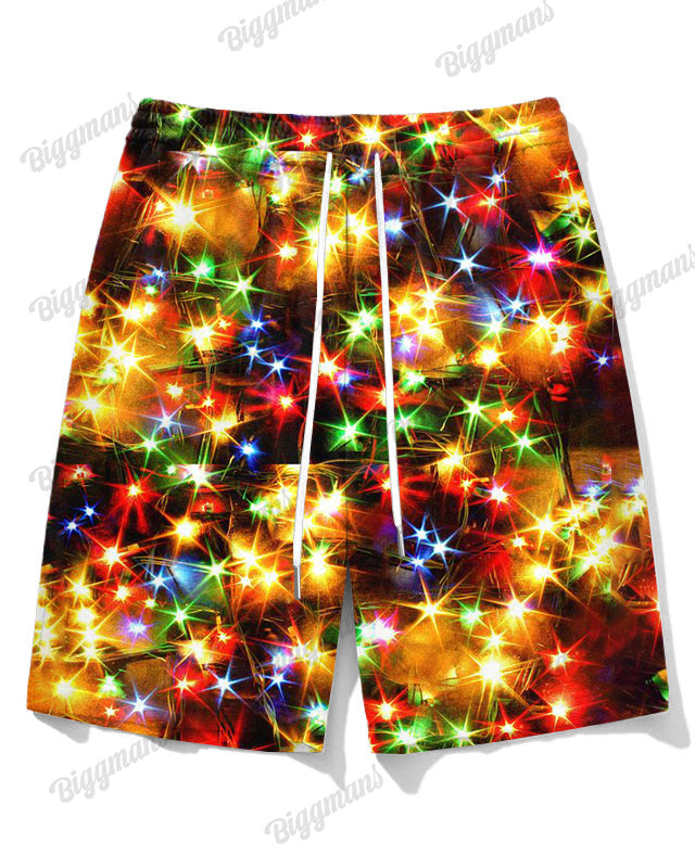 Big & Tall Graphic T-Shirt Shorts Set for big men view 3