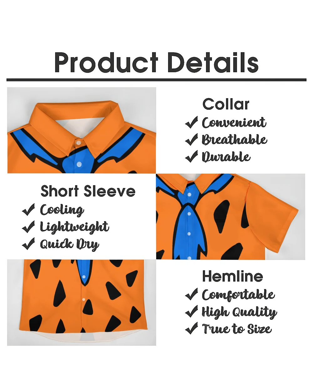 Big & Tall Orange Graphic Vintage T-Shirt Shorts Set for big men view 6