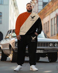 Big & Tall Colorblock Hoodie Sweatpants Set for big men view 1