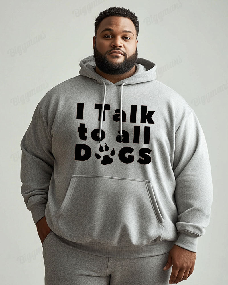 Big & Tall Graphic Hoodie Sweatpants Set for big men view 1