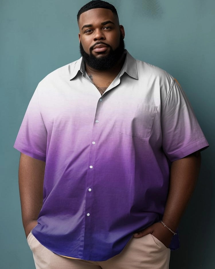 Big & Tall Gradient Short Sleeve Shirt for big men view 1