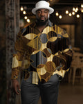 Big & Tall Colorblock Long Sleeve Shirt for big men