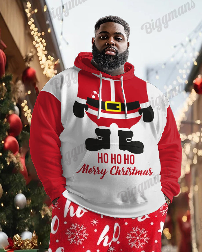 Big & Tall Graphic Hoodie Sweatpants Set for big men view 2
