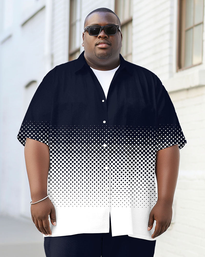 Big & Tall Gradient Geometric Graphic Jeans for big men view 2
