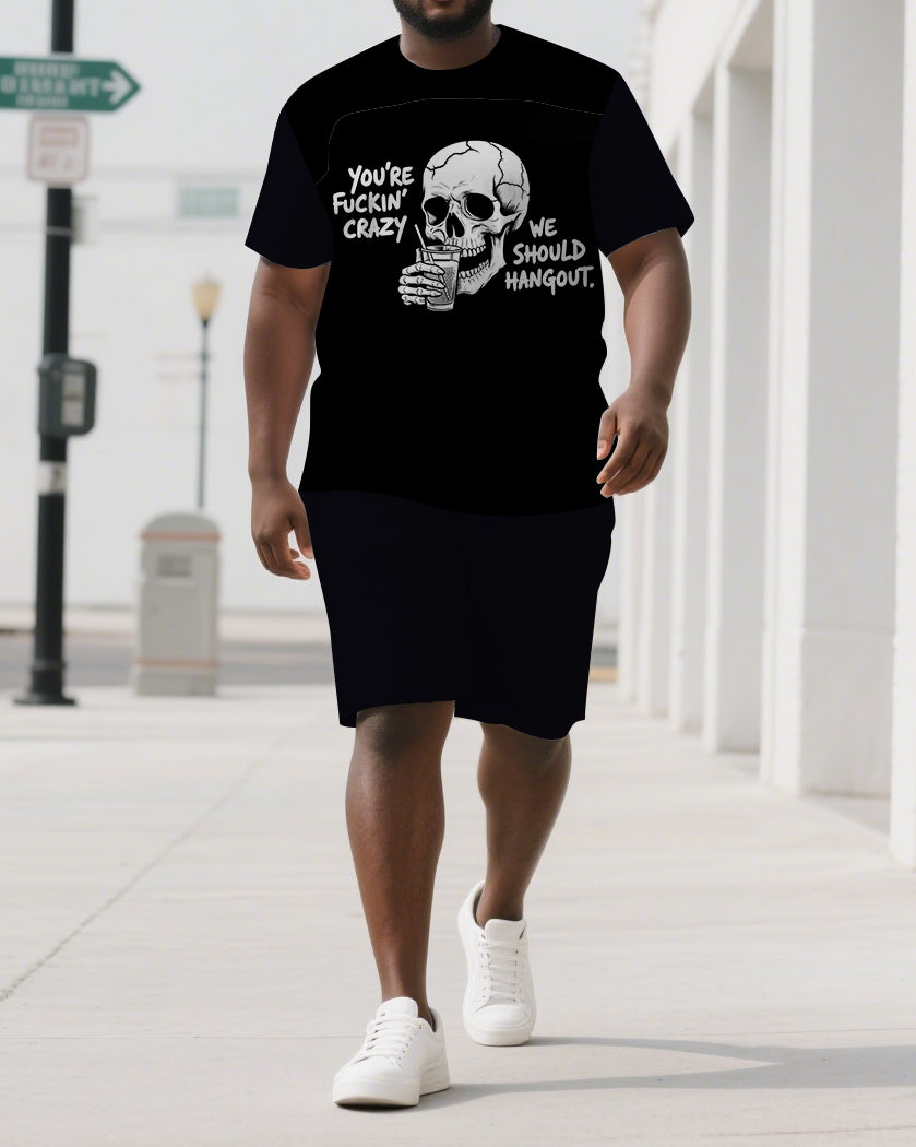 Big & Tall Skull Two-piece Set for big men view 1