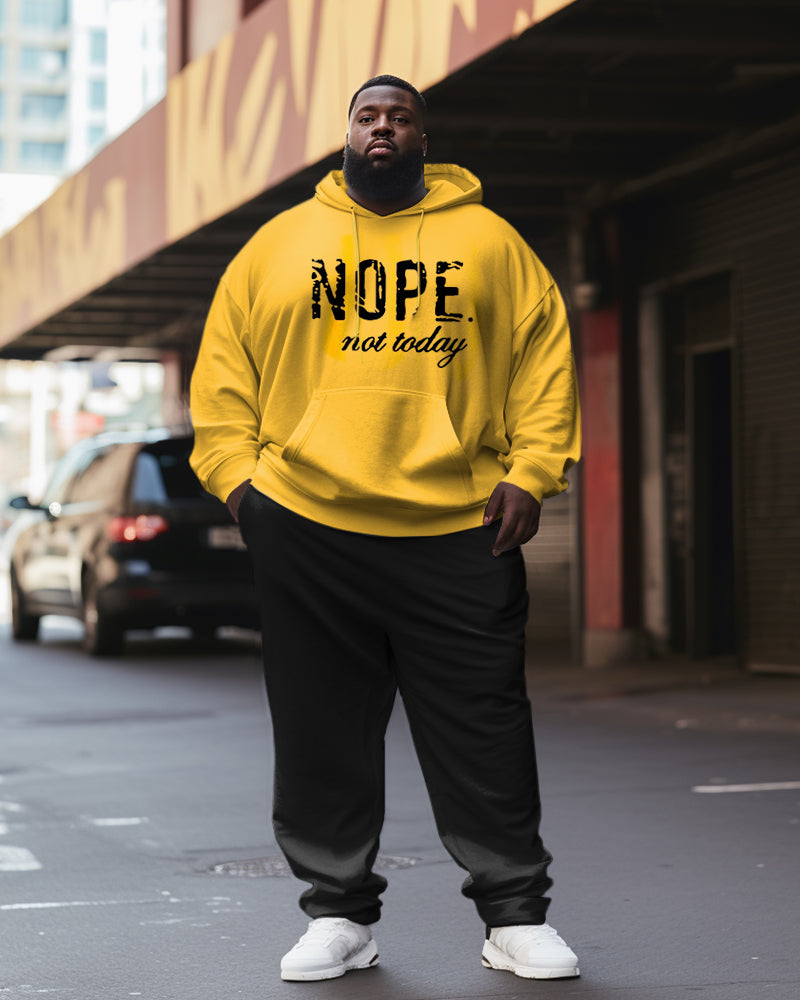 Big & Tall Graphic Streetwear Hoodie Sweatpants Set for big men view 1