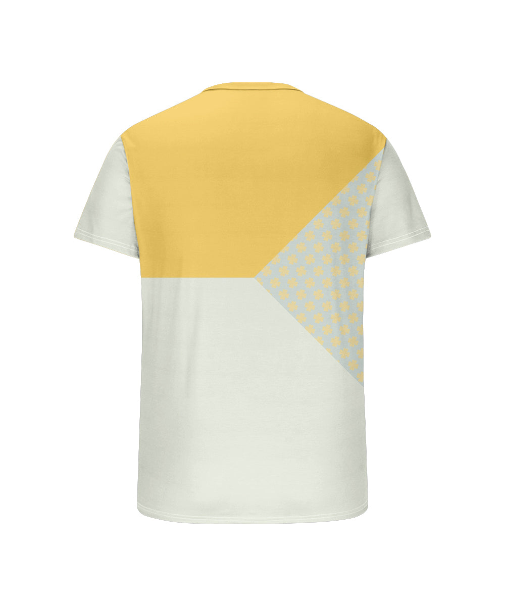 Big & Tall Yellow Geometric Graphic T-Shirt for big men view 5
