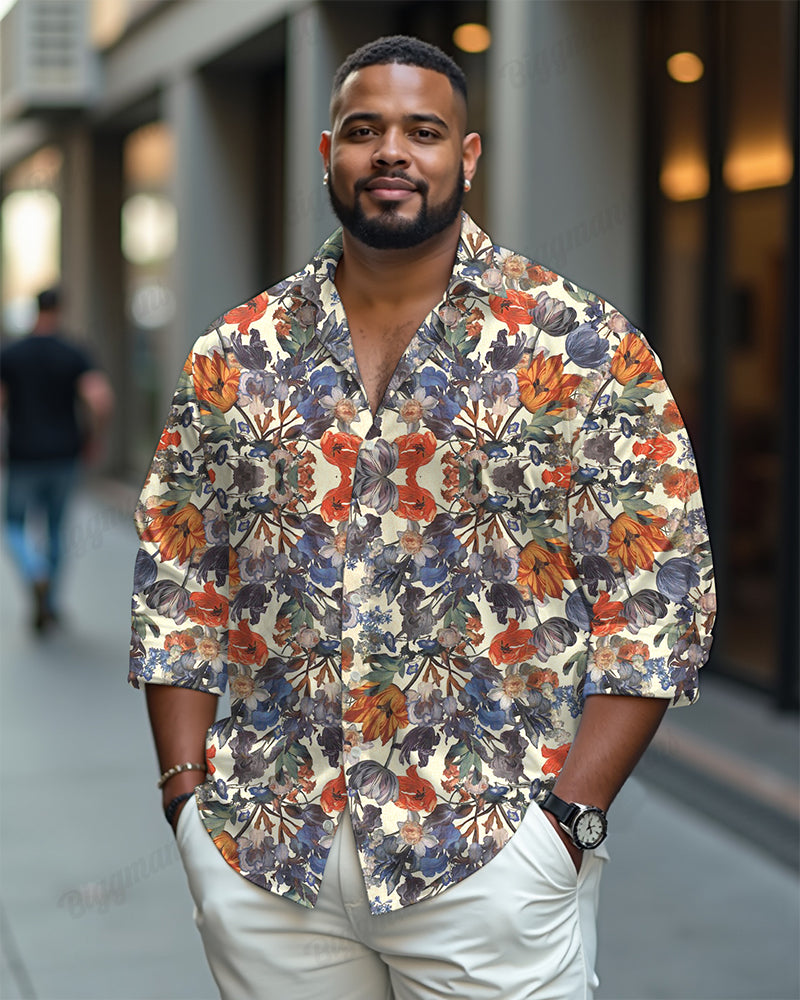 Big & Tall Streetwear Long Sleeve Shirt for big men view 2