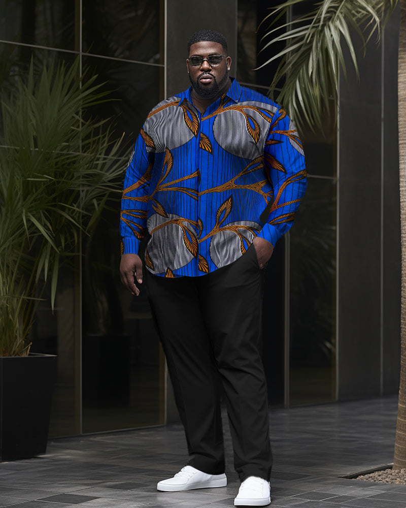 Big & Tall Geometric Two-piece Set for big men view 1