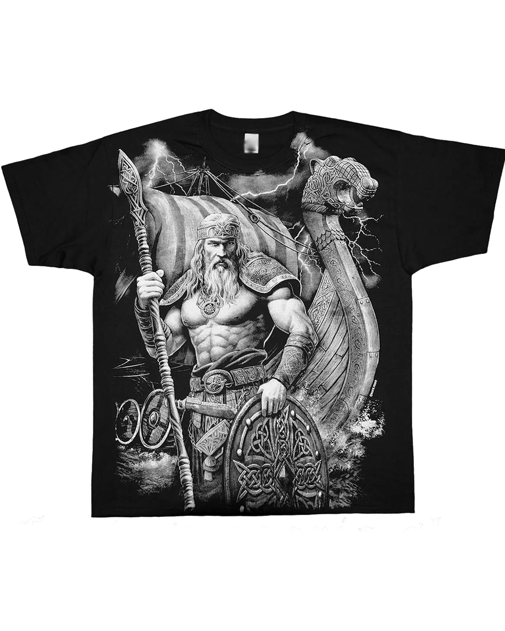 Big & Tall Black Streetwear T-Shirt for big men view 3