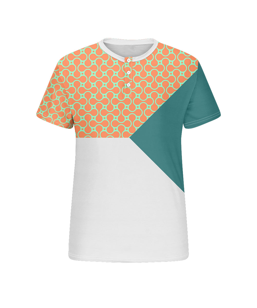 Big & Tall Orange Geometric Graphic T-Shirt for big men view 4