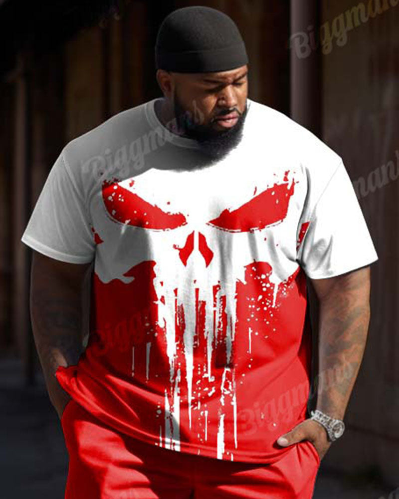 Big & Tall Graphic Graffiti T-Shirt Pants Set for big men view 5