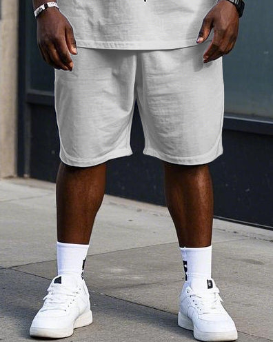 Big & Tall Streetwear T-Shirt Shorts Set for big men view 3