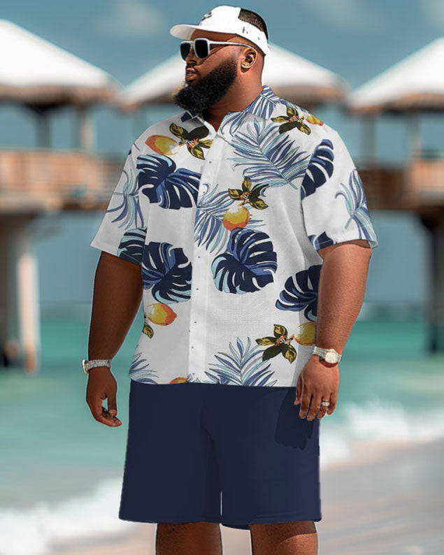 Big & Tall Hawaiian Tropical Graphic Jeans for big men view 1