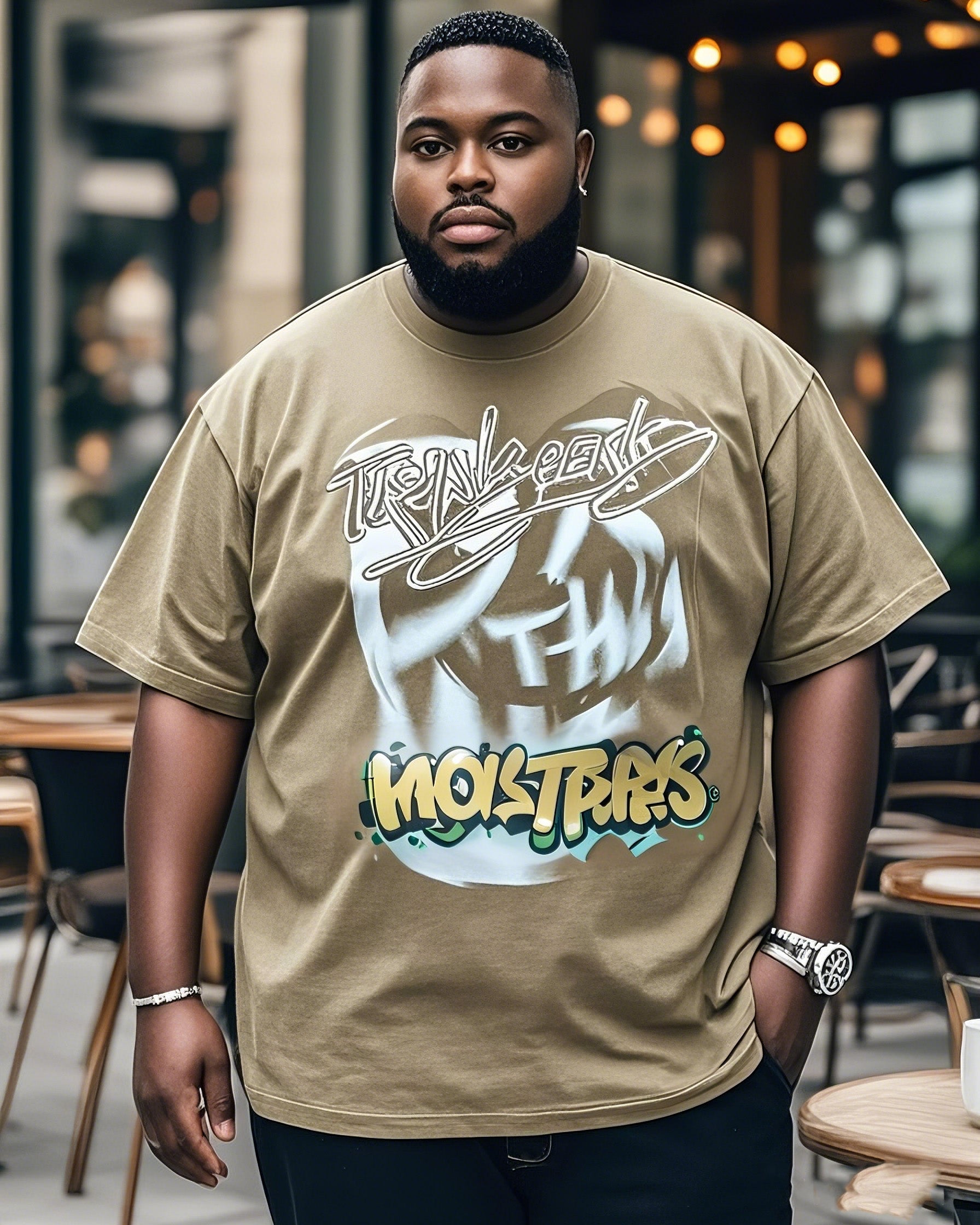Big & Tall Graffiti T-Shirt for big men view 3