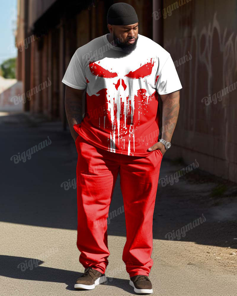 Big & Tall Graphic Graffiti T-Shirt Pants Set for big men view 1