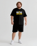 Big & Tall Graphic Streetwear T-Shirt Shorts Set for big men view 1