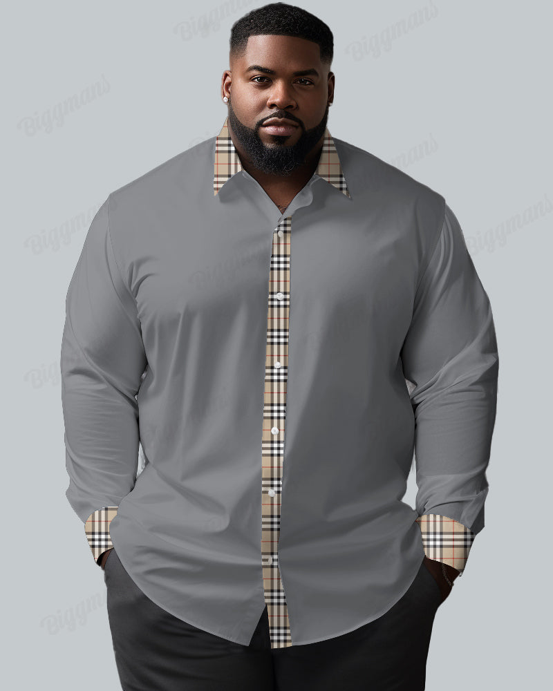 Big & Tall Streetwear Long Sleeve Shirt for big men view 5