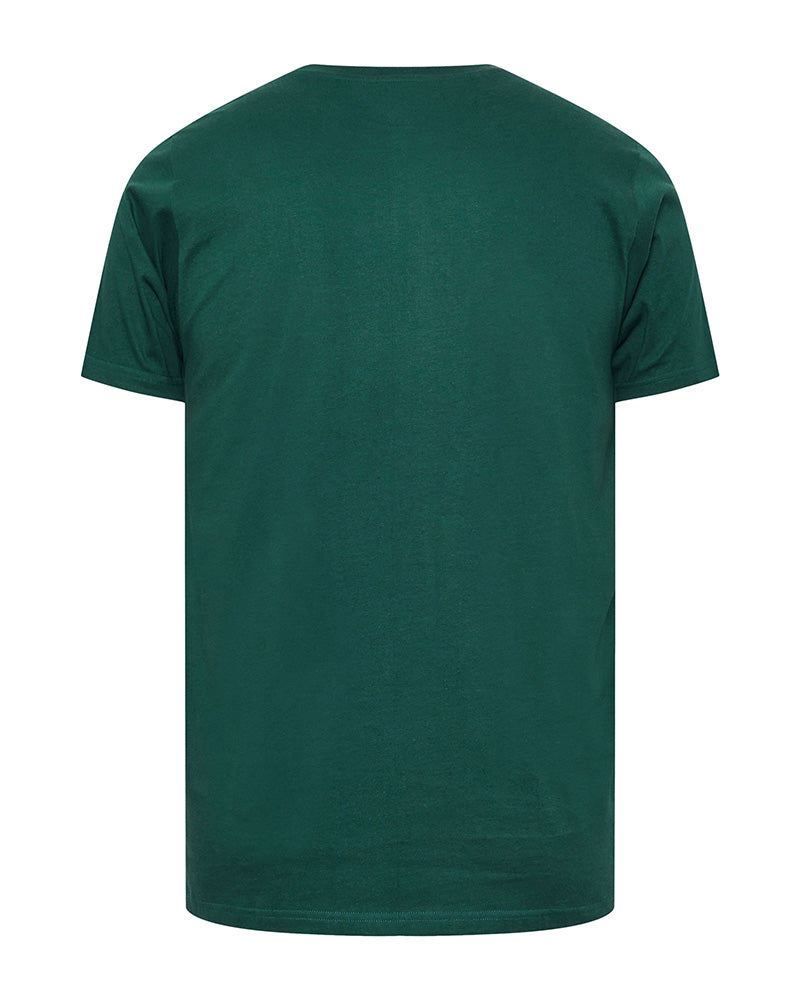 Big & Tall Green Solid Color T-Shirt for big men view 2