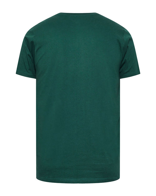 Big & Tall Green Solid Color T-Shirt for big men view 2