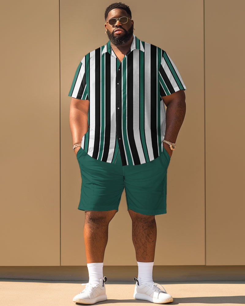 Big & Tall Striped Graphic Jeans for big men view 2