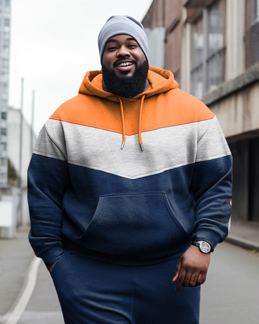 Big & Tall Colorblock Athletic Hoodie for big men view 2