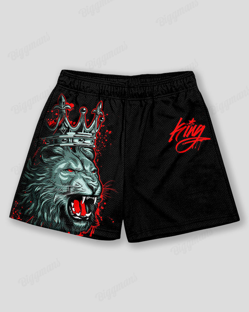 Big & Tall Graphic Graffiti Athletic Shorts for big men
