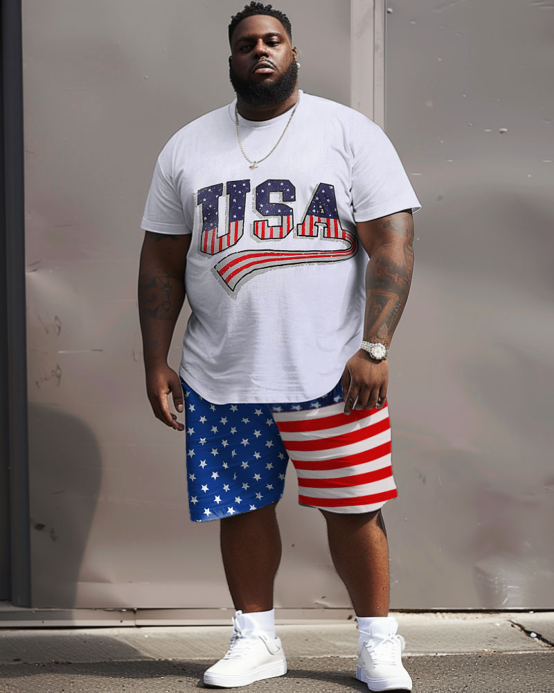 Big & Tall Graphic Two-piece Set for big men view 2