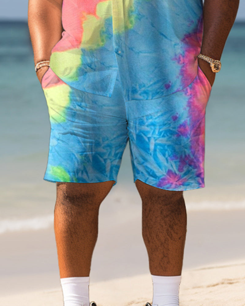 Big & Tall Hawaiian Graphic Jeans for big men view 3