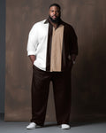 Big & Tall Gradient Shirt Pants Set for big men view 1