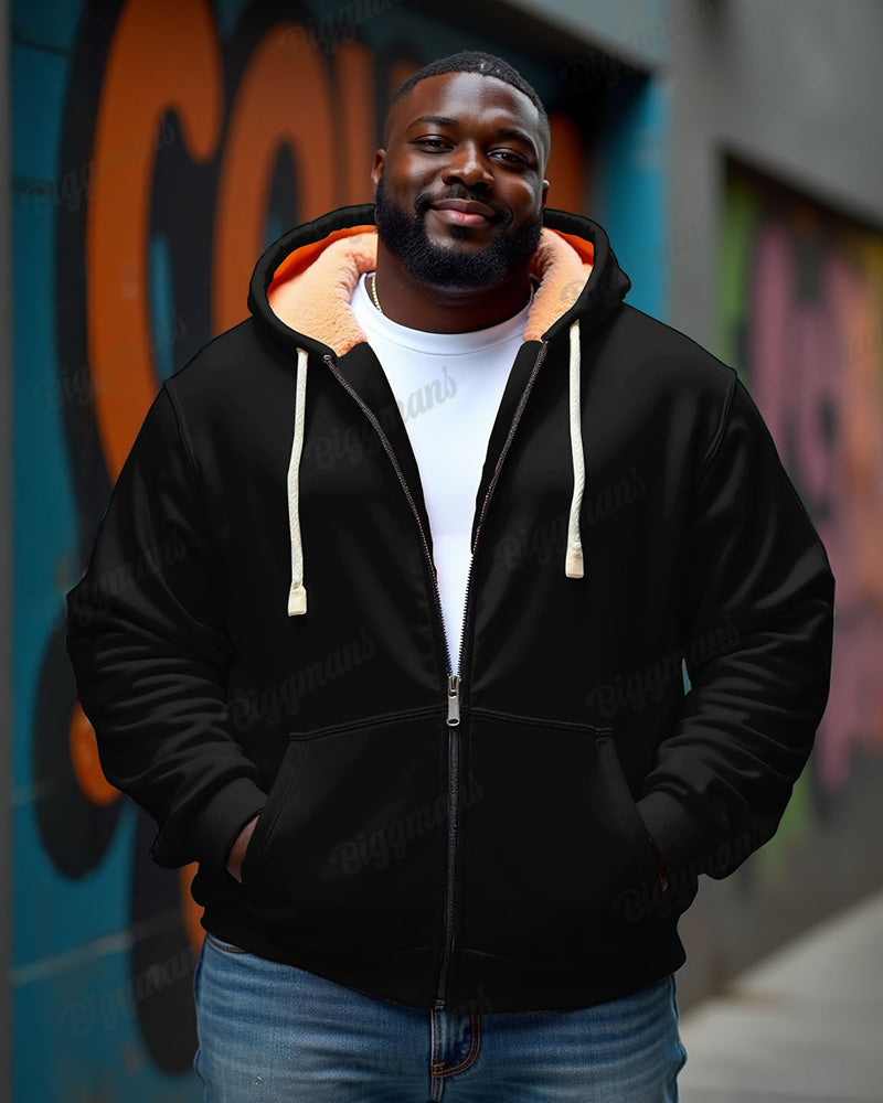 Big & Tall Solid Color Hoodie for big men view 2