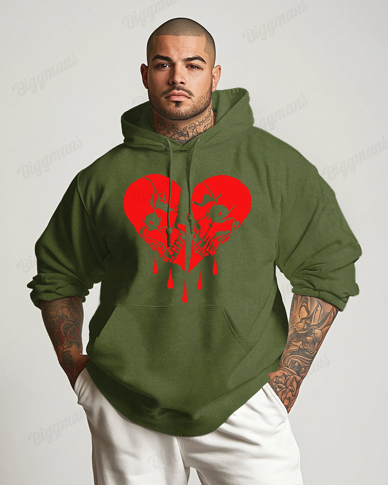 Big & Tall Athletic Streetwear Hoodie Sweatpants Set for big men view 3