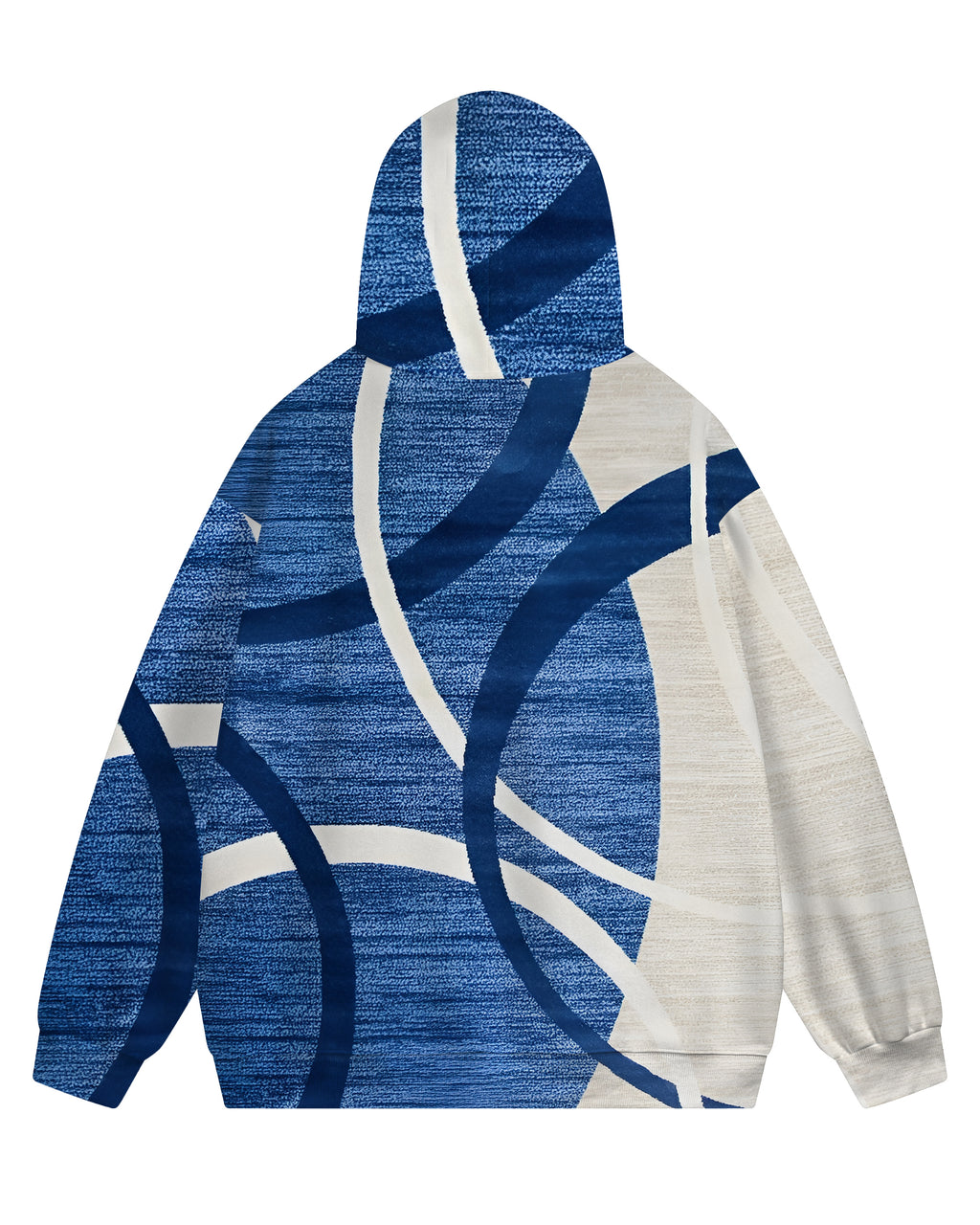 Big & Tall Blue Graphic Hoodie Sweatpants Set for big men view 4