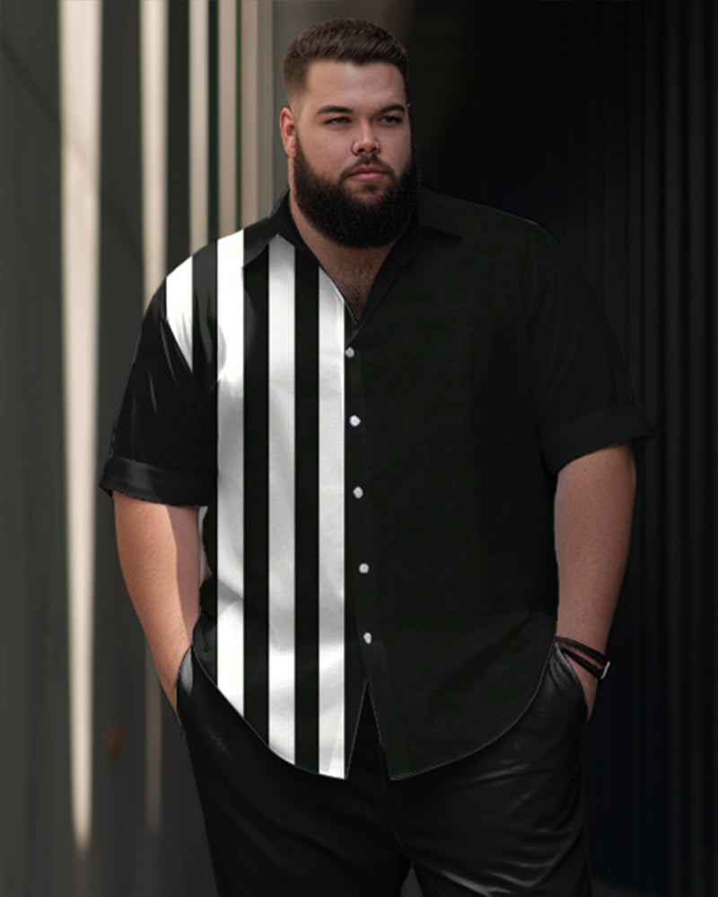 Big & Tall Striped Business Casual Jeans for big men view 2