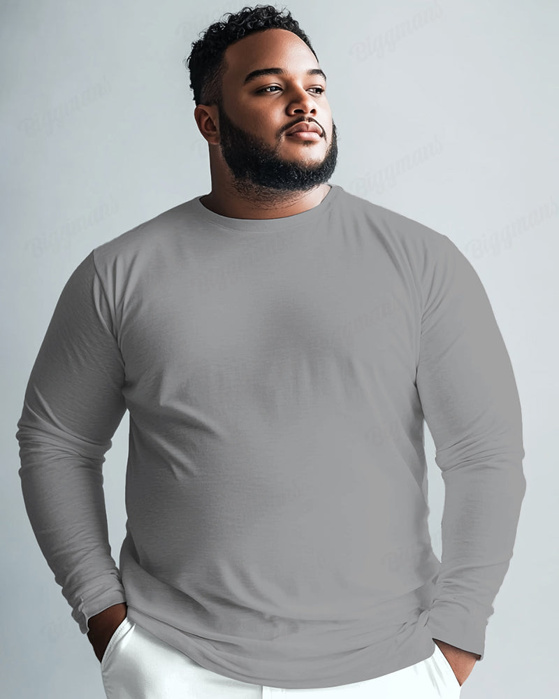 Big & Tall Solid Color T-Shirt for big men view 3