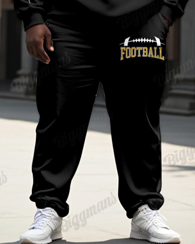 Big & Tall Graphic Athletic Hoodie Sweatpants Set for big men view 3