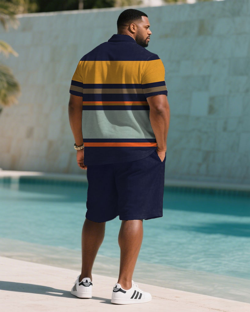 Big & Tall Blue Striped Jeans for big men view 4